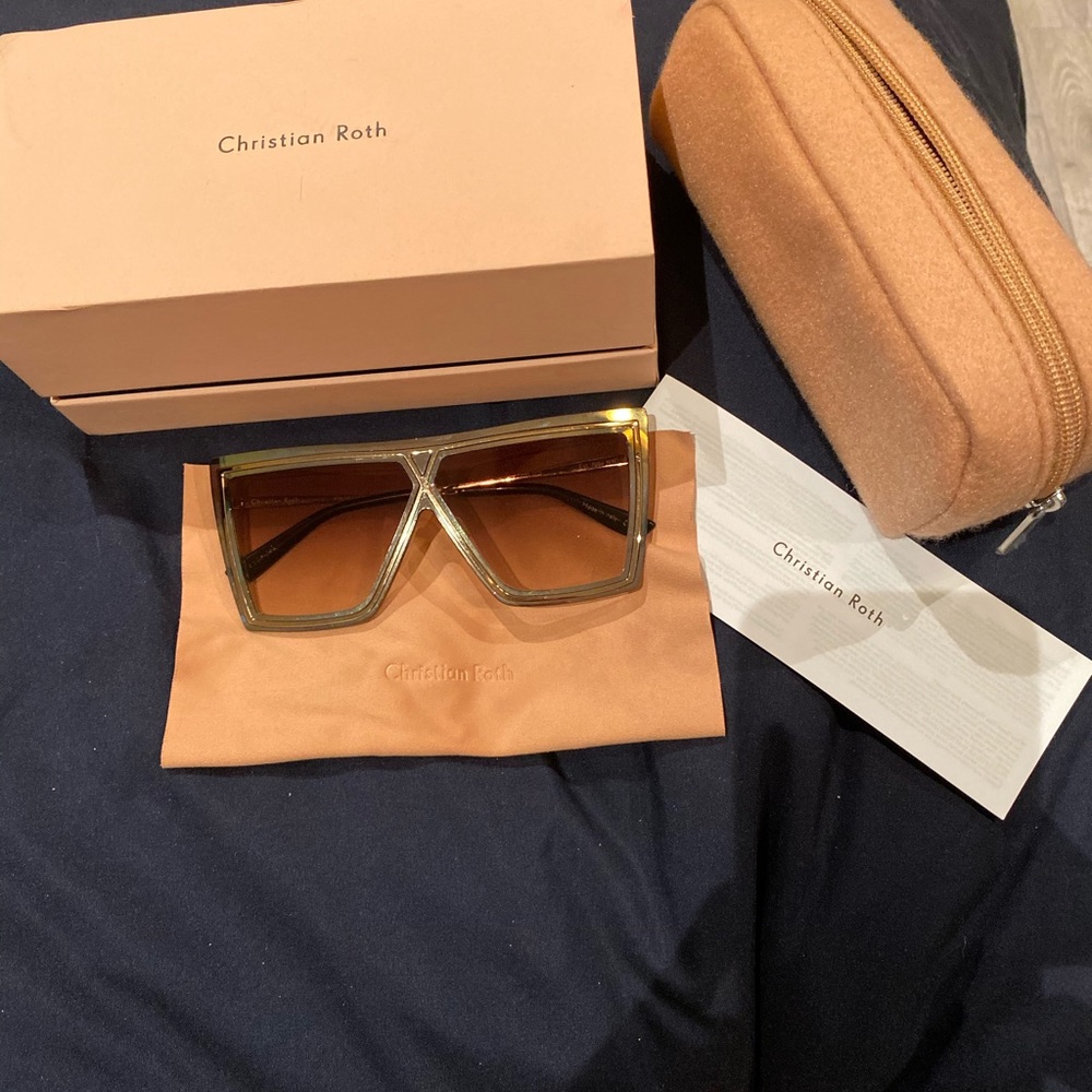 Gold “Ventriloquist “ Thomas Roth Sunglasses